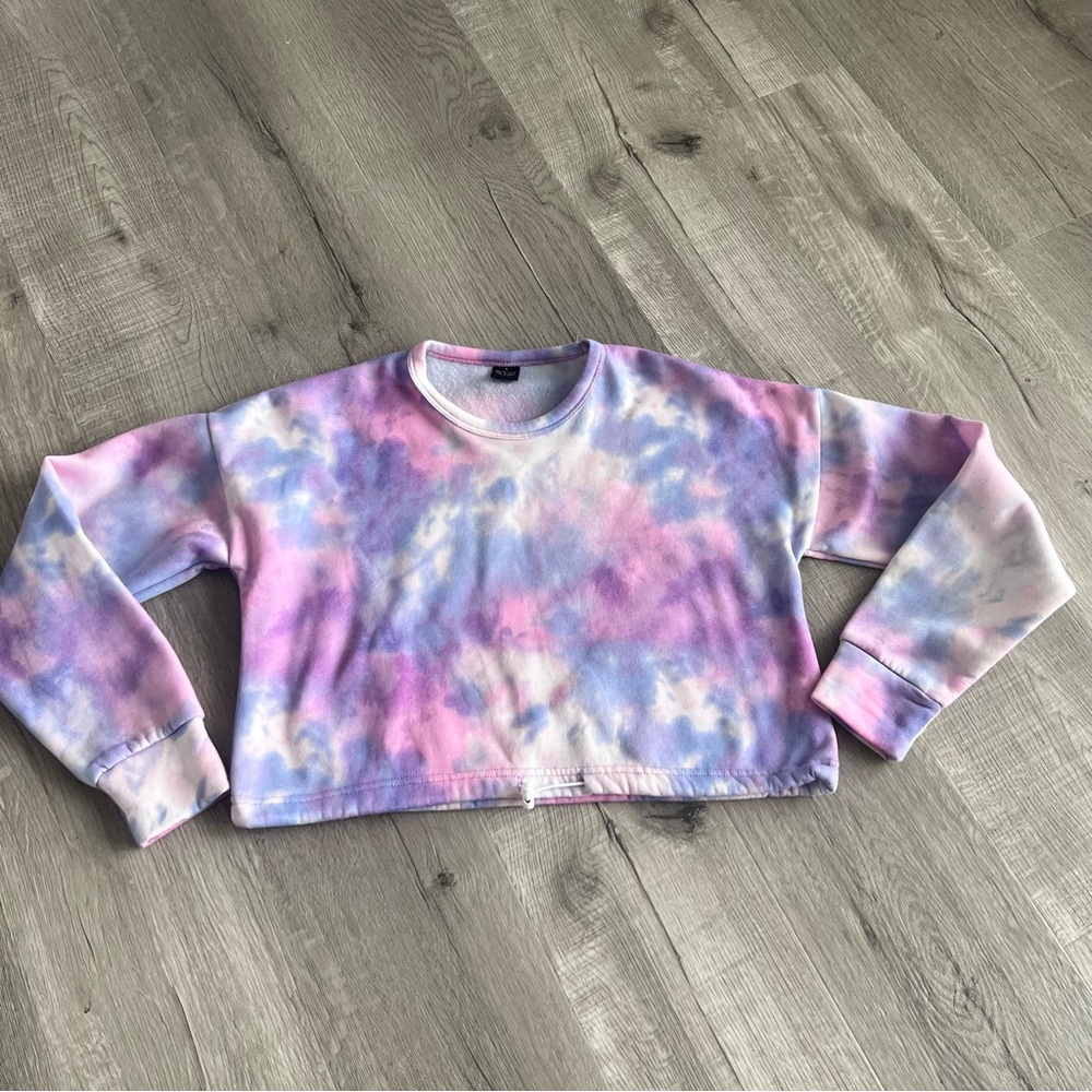 Tie-Dye Cropped Sweatshirt
